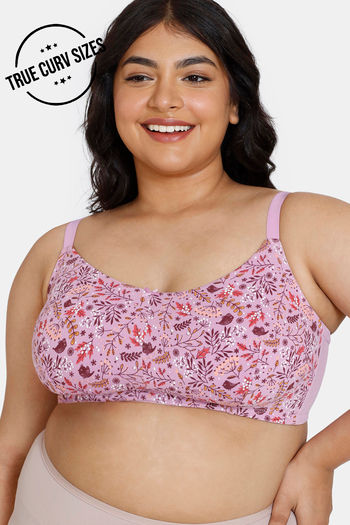 Buy Zivame True Curv Robin's Song Double Layered Non Wired Full Coverage Super Support Bra - Violet Tulip
